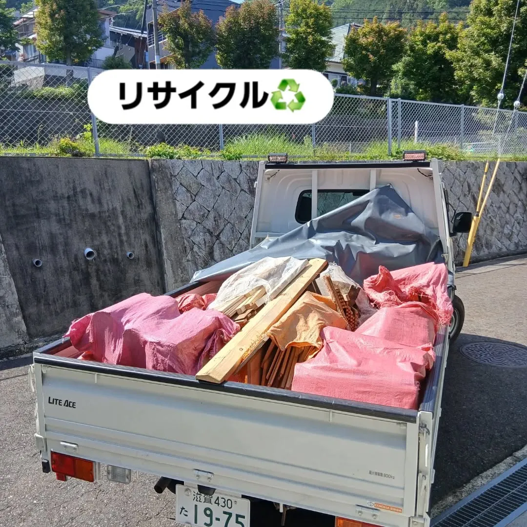 家具や現場から出た生木は銭湯の薪としてリサイクル♻️